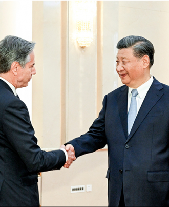 习近平会见美国国务卿布林肯